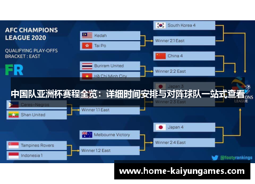 中国队亚洲杯赛程全览:详细时间安排与对阵球队一站式查看 中国队亚洲杯赛程全览:详细时间安排与对阵球队一站式查看